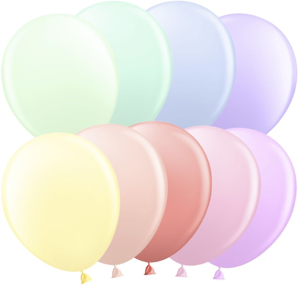 Шар (5'';13 см) Ассорти, макарунс, 100 шт, 905013