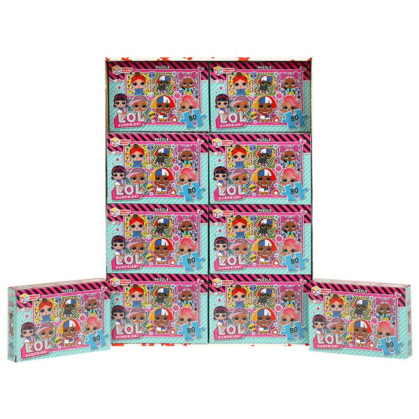 Пазл классический в коробке. 80 деталей. 130х90х25 мм, 'Лол', 372461