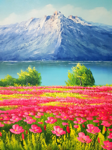 Картина по номерам 30х40 см, 'Альпийские луга', Х-4183