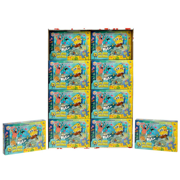 Пазлы классические в коробке. 80 деталей. 130х90х25 мм, 'На дне океана', 368537